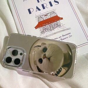 Clear Cat Design Phone Case